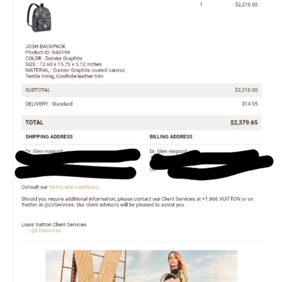 Louis Vuitton Josh backpack - Picture 6 of 6